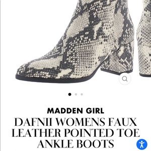 Madden Girl Dafnii Snake Skin Embossed BootSz6